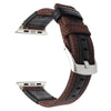 Canvas Nylon + Genuine Leather Watchband for iWatch Apple Watch 38mm 42mm Series 3 2 1