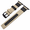 Canvas Nylon + Genuine Leather Watchband for iWatch Apple Watch 38mm 42mm Series 3 2 1