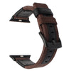 Canvas Nylon + Genuine Leather Watchband for iWatch Apple Watch 38mm 42mm Series 3 2 1