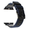 Canvas Nylon + Genuine Leather Watchband for iWatch Apple Watch 38mm 42mm Series 3 2 1