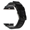Canvas Nylon + Genuine Leather Watchband for iWatch Apple Watch 38mm 42mm Series 3 2 1